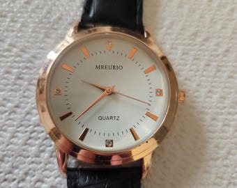 MREURIO Quartz Watch with Brown Leather Strap Mreurio Quartz Watch with Leather Bracelet | eBay main image 4