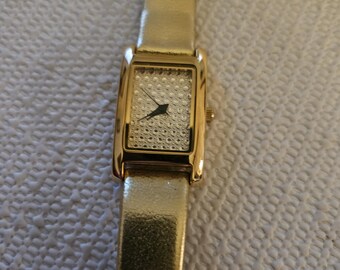 Vintage Pierre Cardin Gold Tank Watch: New Leather Band, Quartz - Etsy