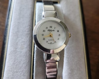 Brighton Lafayette Watch: Silver Plated, Black Leather Band  display picture 1