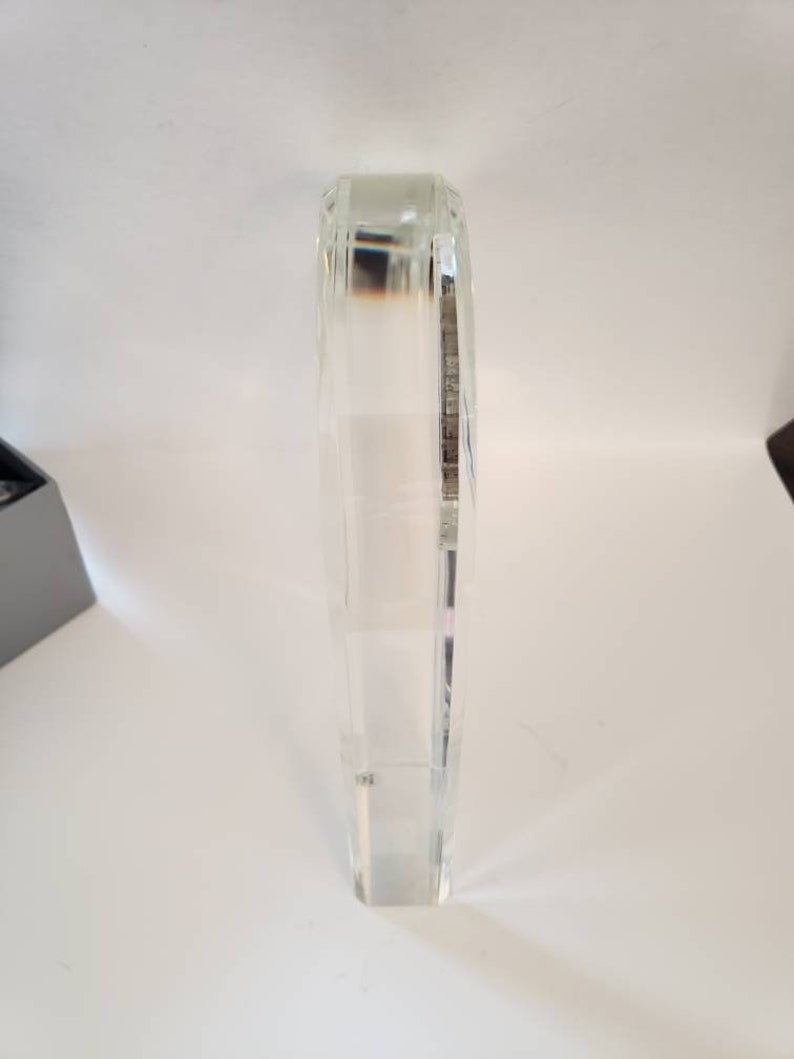 Solid Heavy Glass Quartz Mantel Clock Etsy