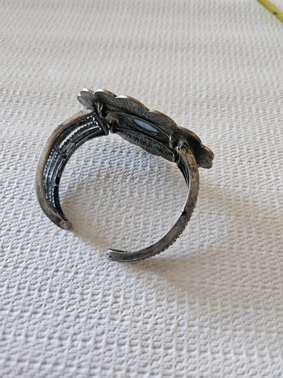 Womans silvertone cuff bracelet - image 3