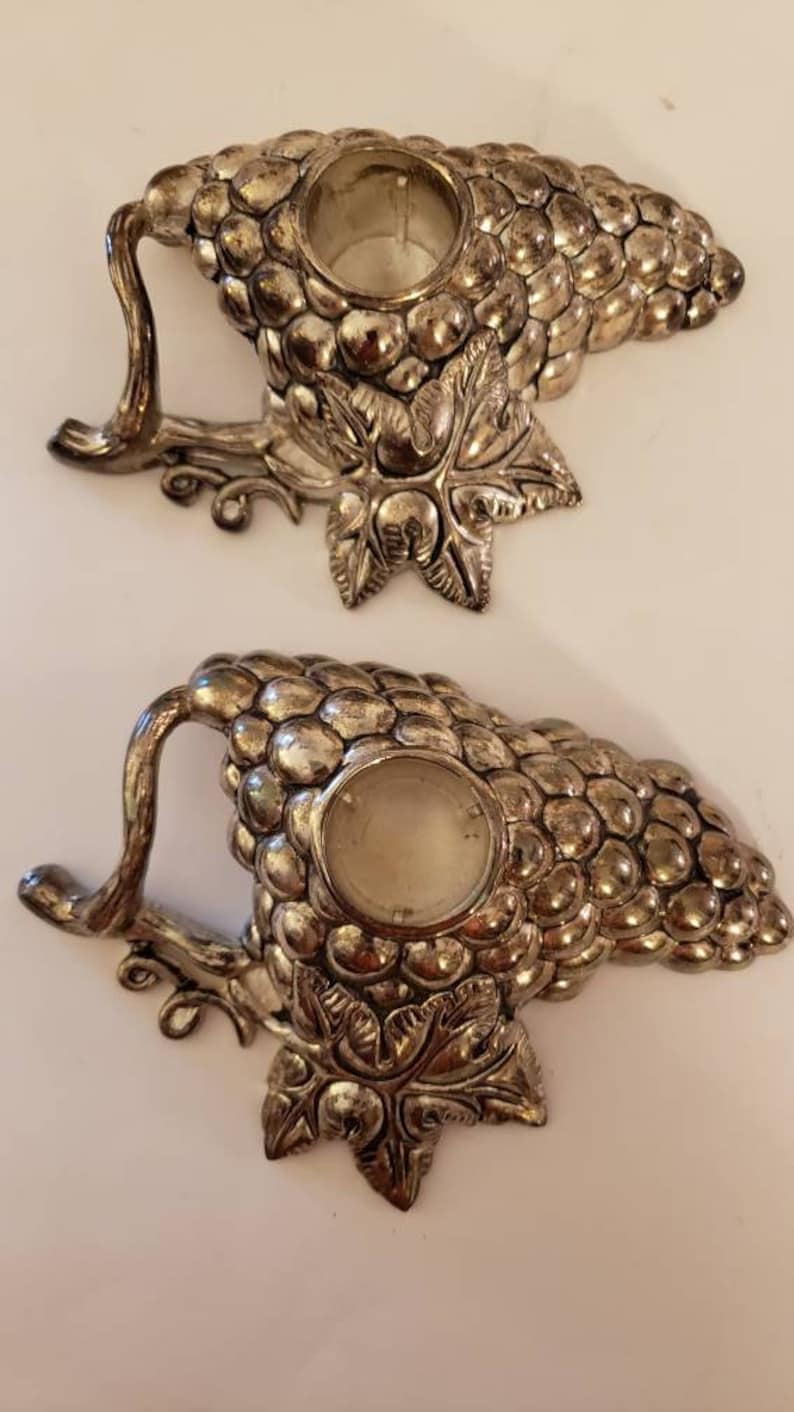 Godinger Silver Art Candlestick Holders and Napkin Holder Set Etsy