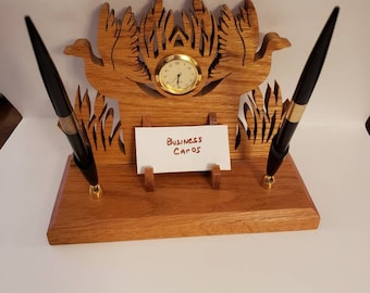 Red oak desk set