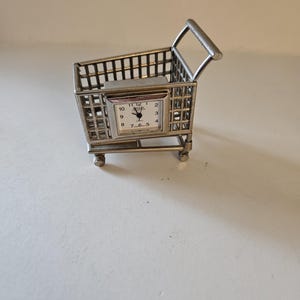 Miniature clock shopping cart