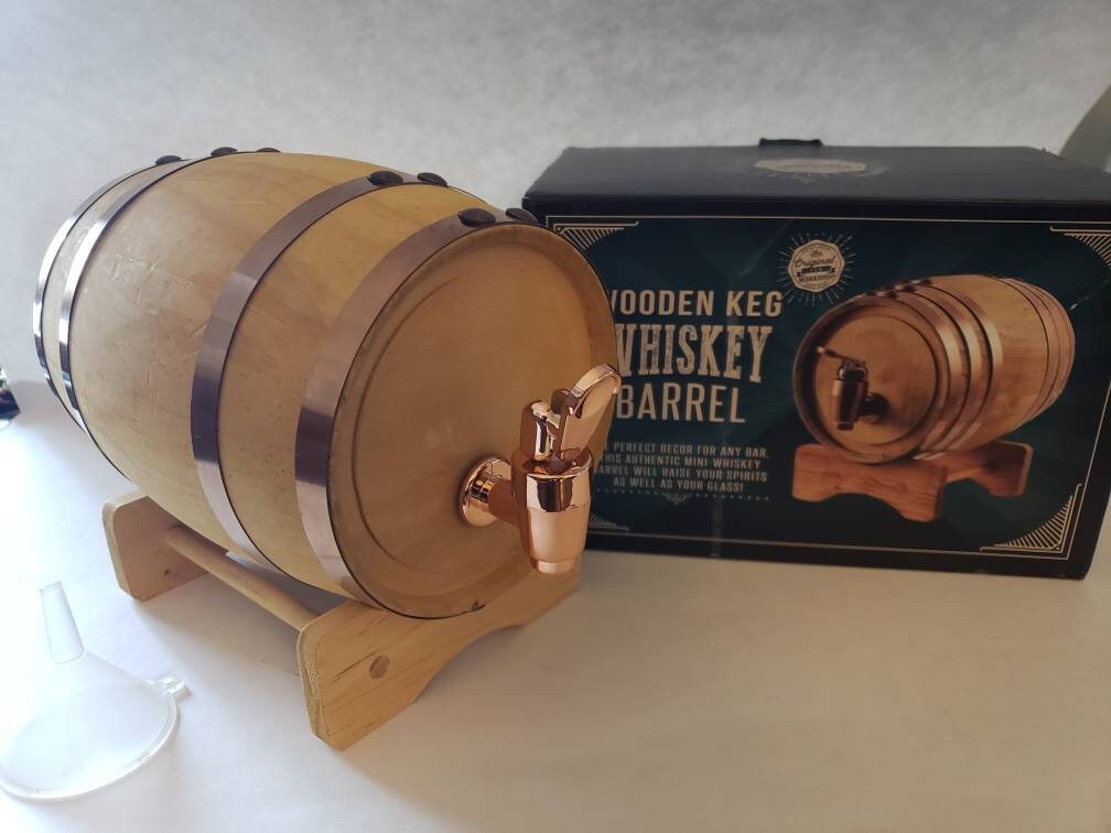Wooden Keg Mini Whiskey the Original Fun Barrel Bar Etsy