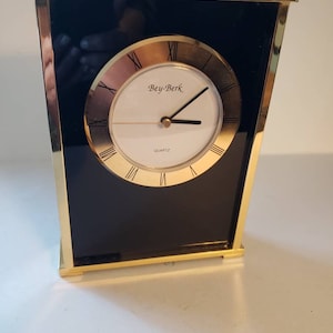 Bey Berk heavy brass mantel quartz clock