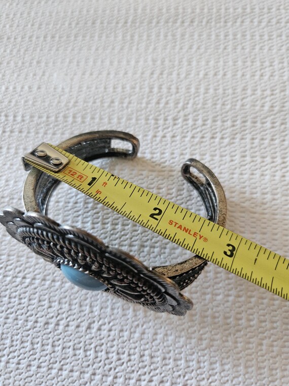 Womans silvertone cuff bracelet - image 7