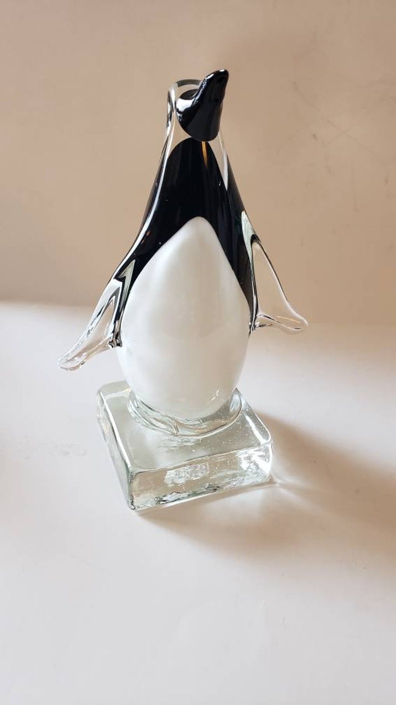 Fifth Avenue hand blown glass penguin