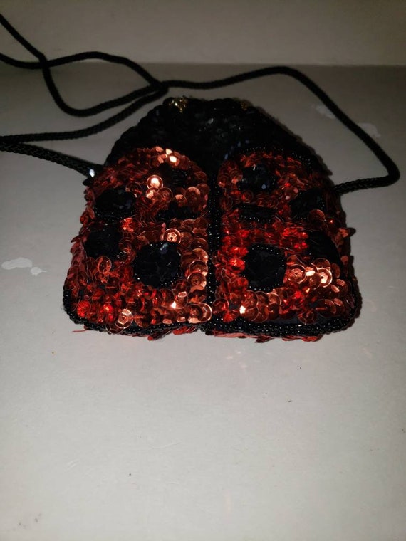 Vintage lady bug sequins pouch - image 5