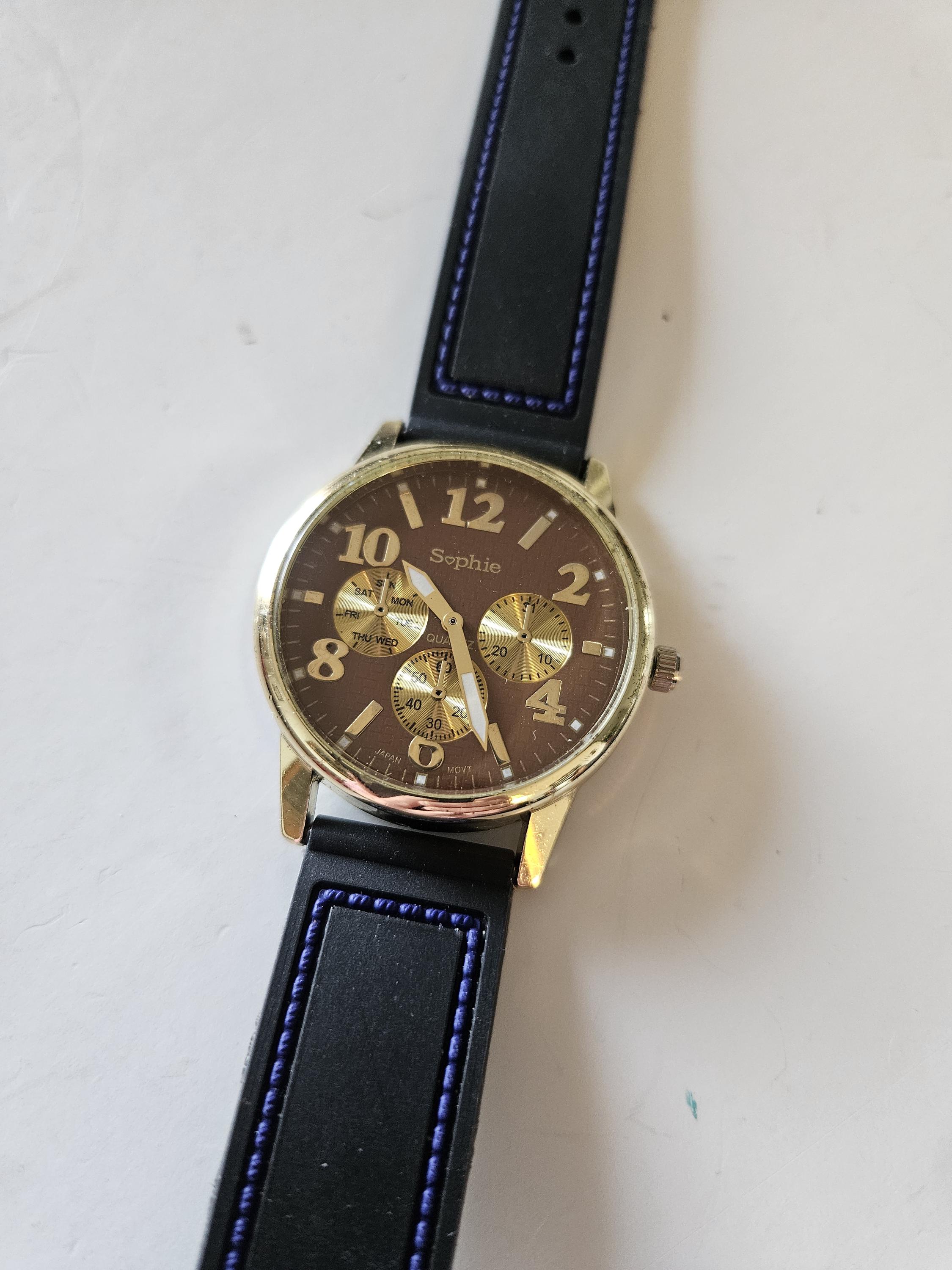 Sophie Black Tiger Face Crystal Accent Watch Sophie Quartz Watch - Etsy main image 3