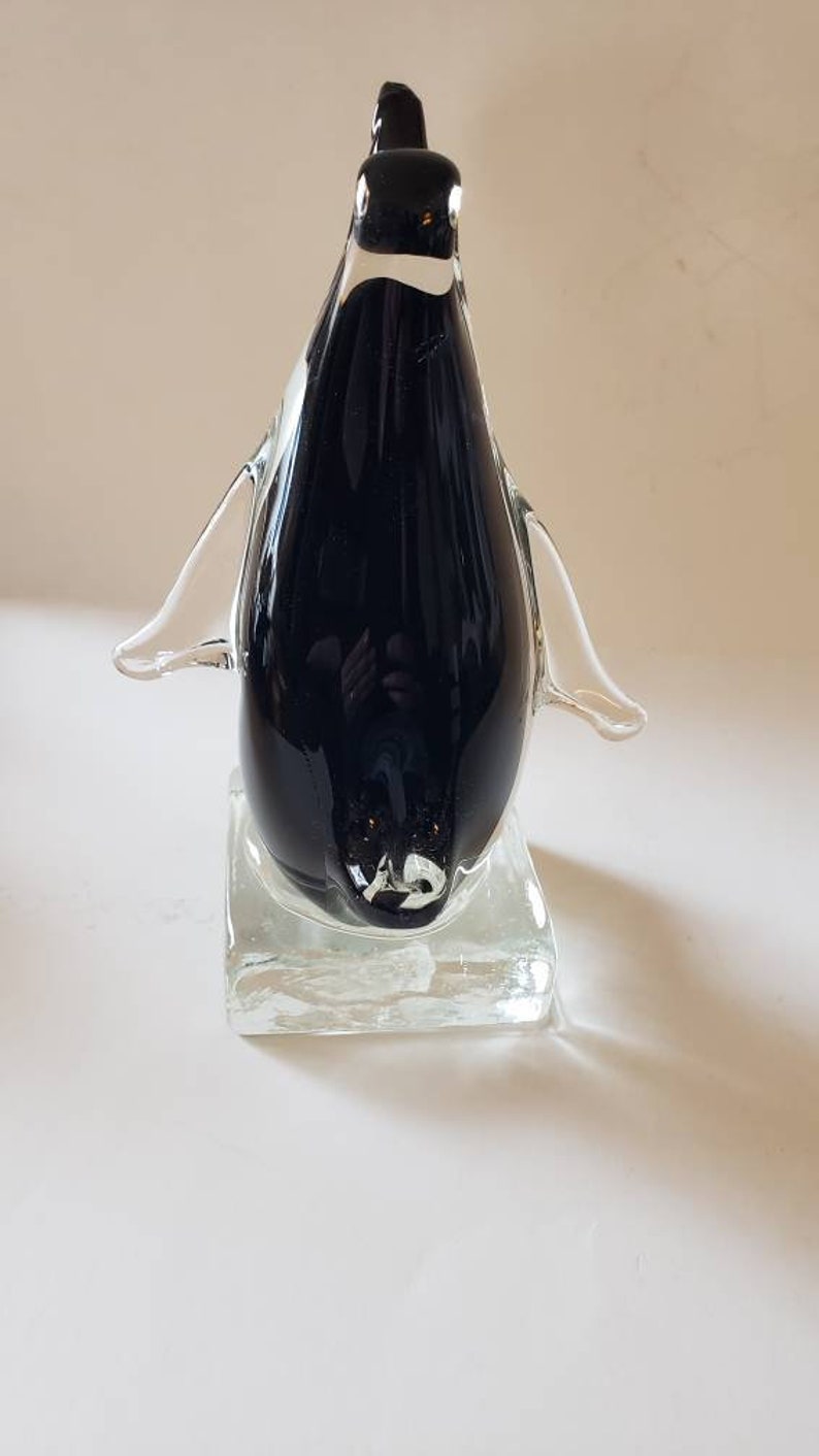 Fifth Avenue hand blown glass penguin