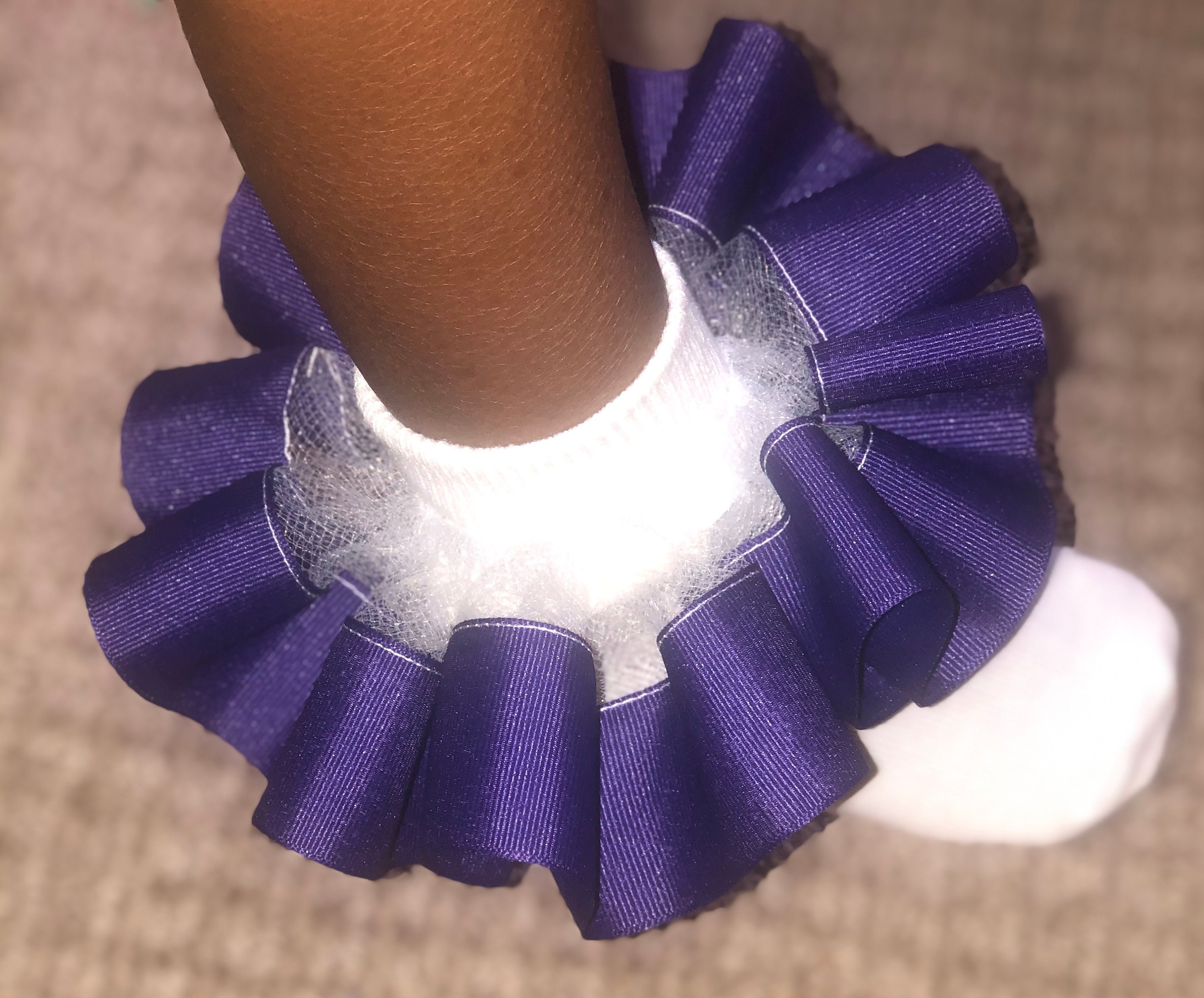 Ruffled Ribbon Anklets Ruffled Ribbon Socks Pageant Socks Etsy