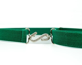 Children/'s Elastic BeltBlack Elasticated Kids Snake BeltHandmade in UK
