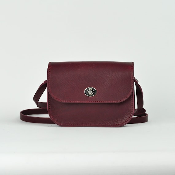 Leather crossbody bag Louis Quatorze Burgundy in Leather - 31113109