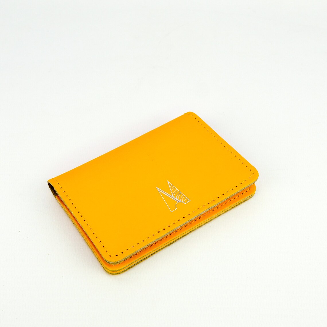 Yellow Leather Card Holder // Handmade Leather Shirt Wallet // - Etsy