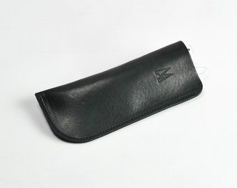 Glasses Case Black Leather // Sunglasses Case // Missouri