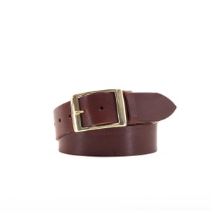 Classic Brown Leather Belt 1 3/4" Wide | Brown Full Grain Leather Belt | 44mm Wide | Brown Leather Belt for Jeans