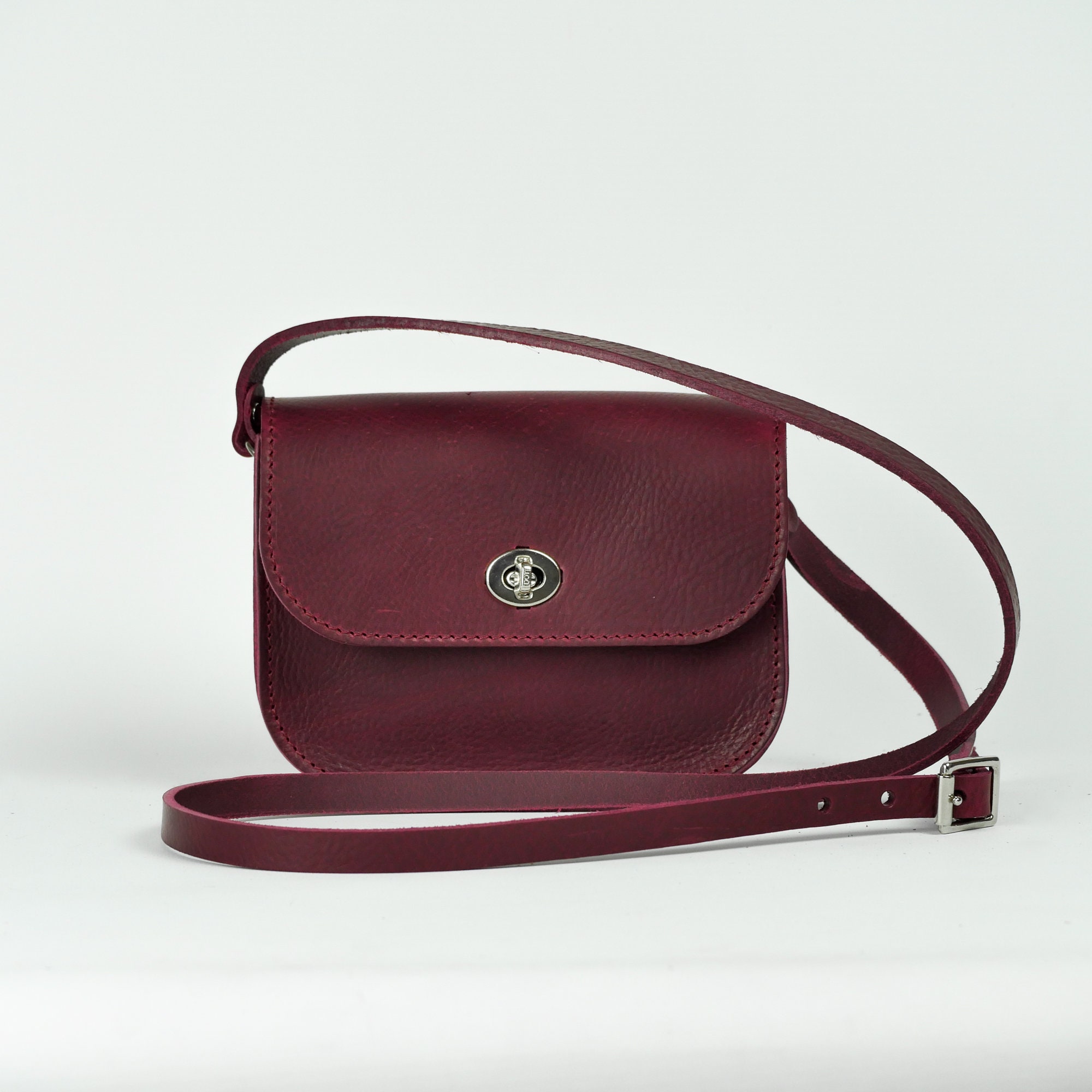 Croisette Light Shoulder Bag - Burgundy, Maison Sacrée