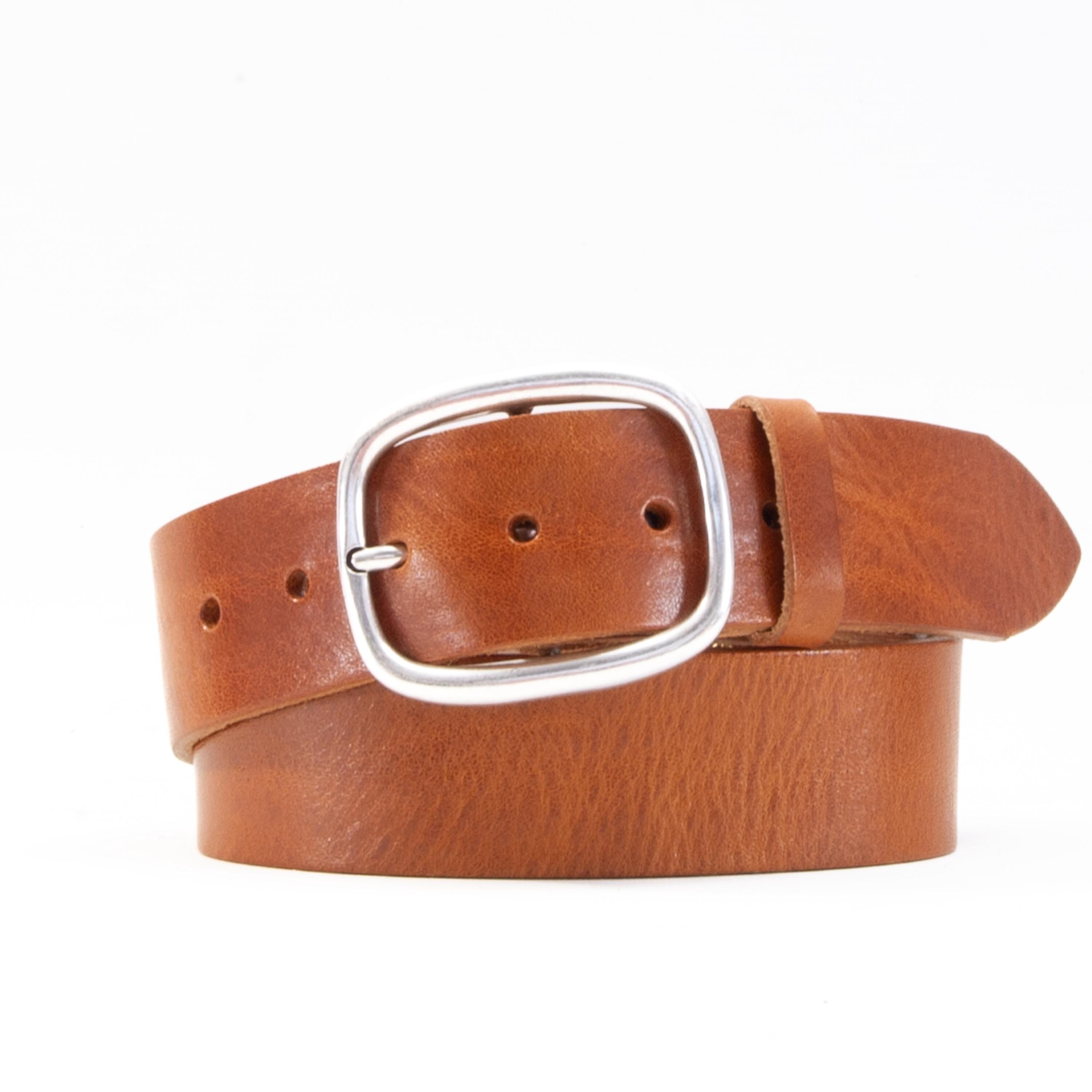 Tessere Genuine Leather Belt M/L Tan Brown Medium Brown Vegetable Tanned Leather Belt – Gentleman main image 2
