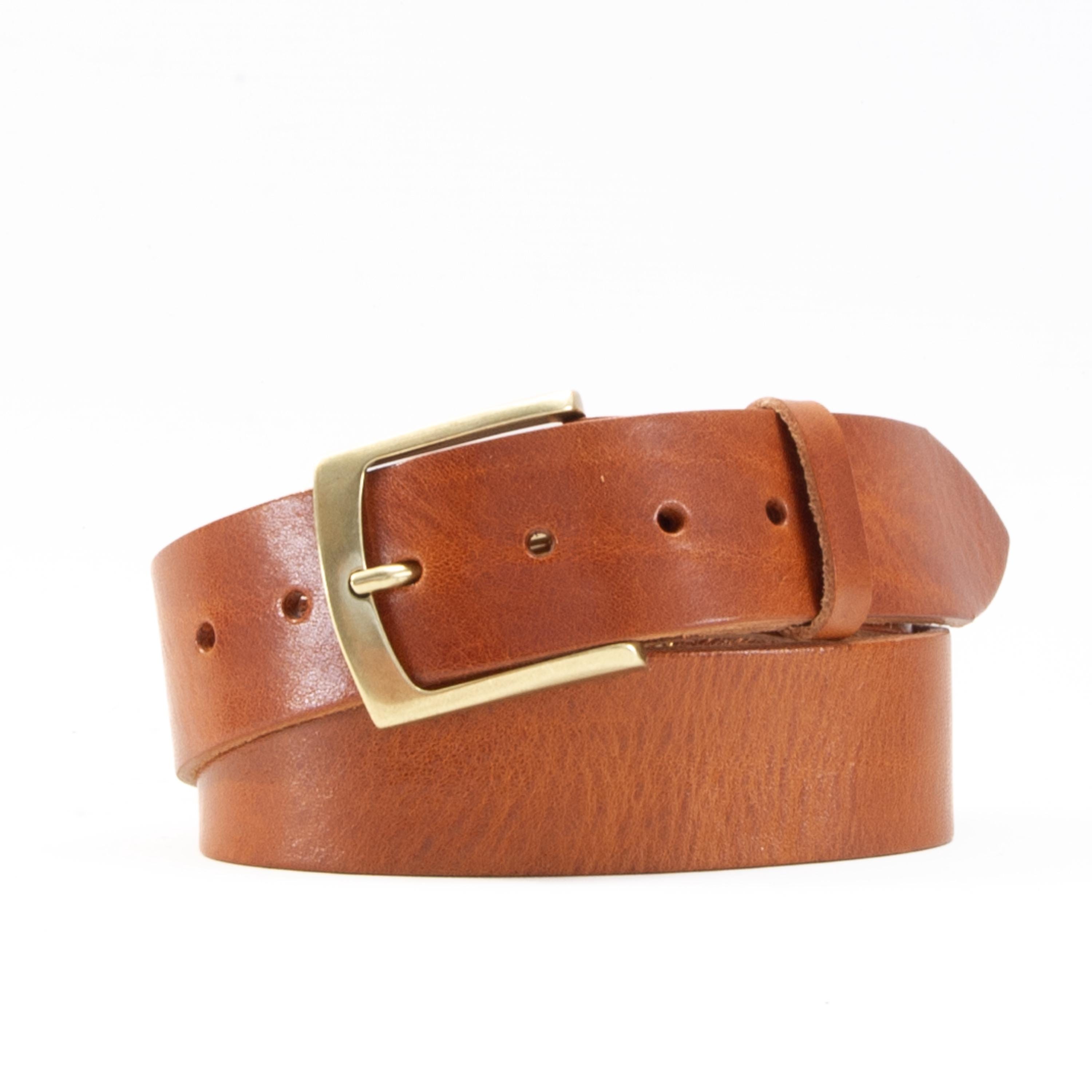 Tessere Genuine Leather Belt M/L Tan Brown Medium Brown Vegetable Tanned Leather Belt – Gentleman main image 3