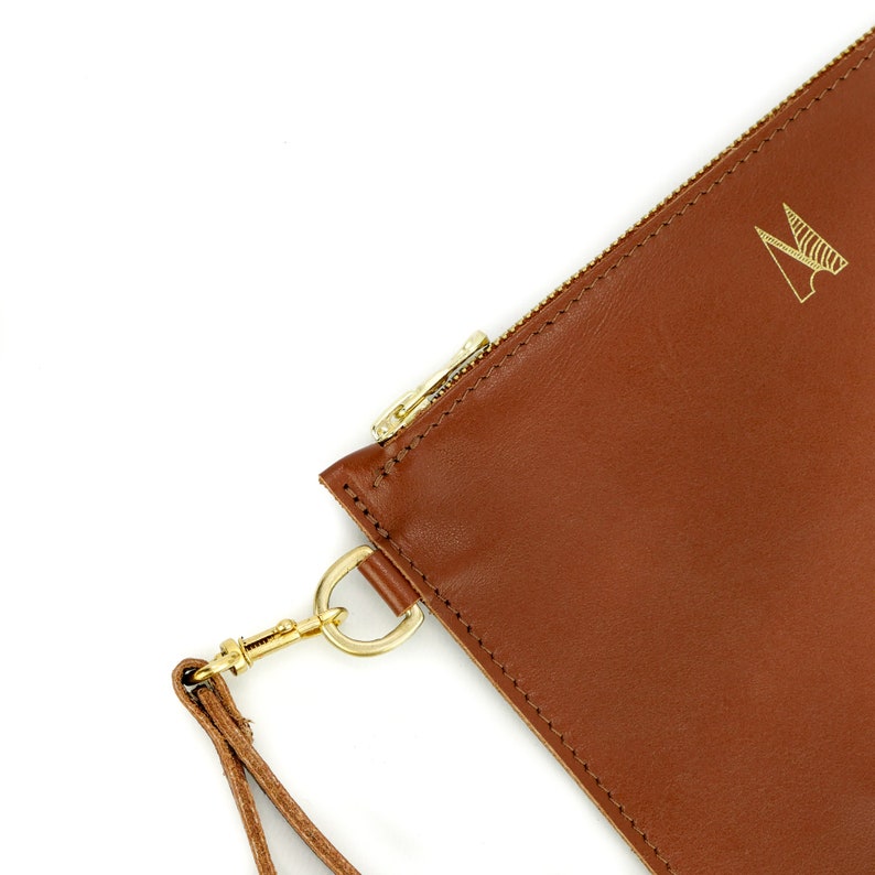 Tan Leather Clutch Bag Handmade // Soft Italian Leather Etsy UK