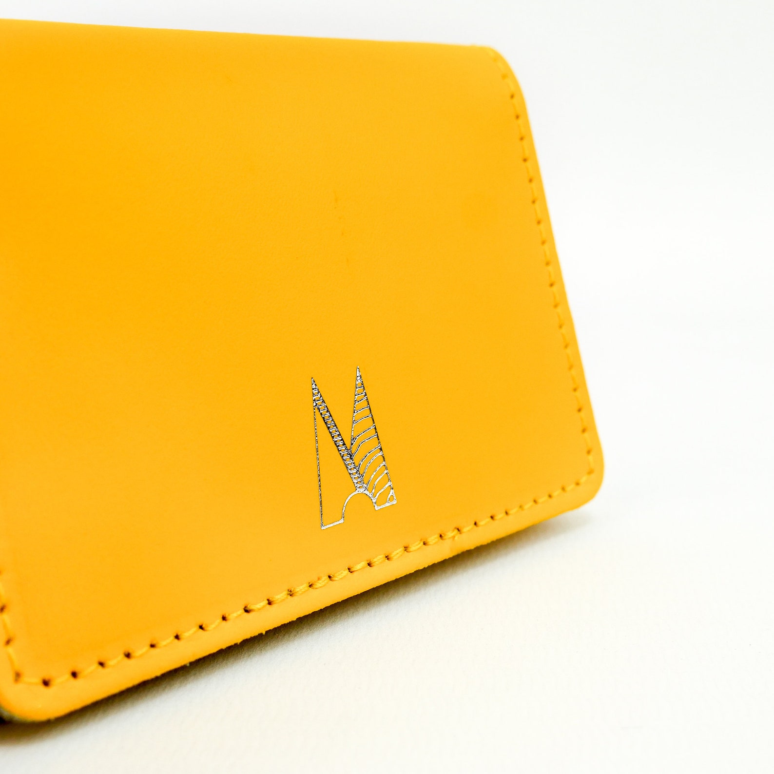 Yellow Leather Card Holder // Handmade Leather Shirt Wallet // - Etsy