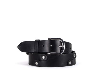Handmade Hexagon Studded Solid Thick Black Full Grain  display picture 2