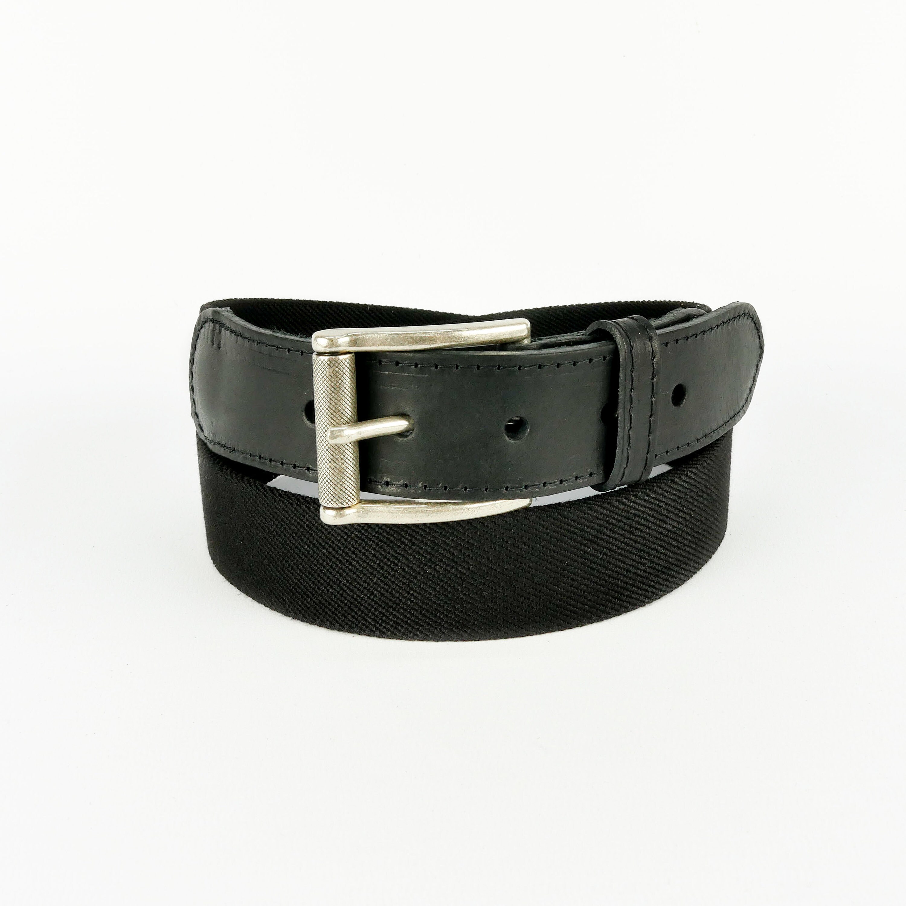 Black Webbing Belt With Leather Tabs Mens Chino Belt - Etsy UK