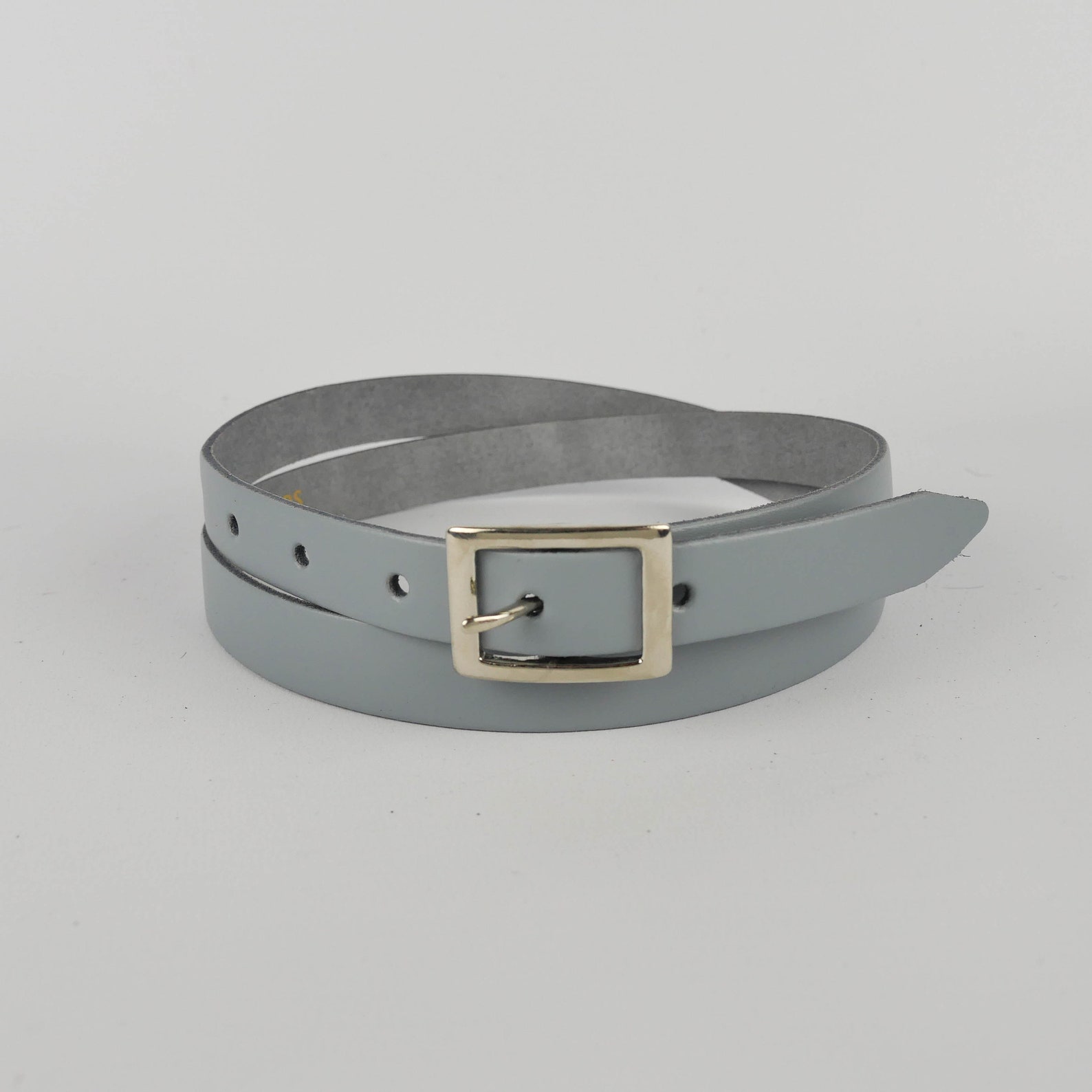 Light Grey Leather Belt Handmade 3/4 // Ladies 20mm Real Etsy