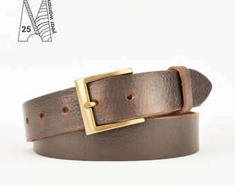 Brown Classic Leather Belt 1 1/4" // Brown Full Grain Leather Trouser Belt // 32mm // Mens Belt // Womens Belt