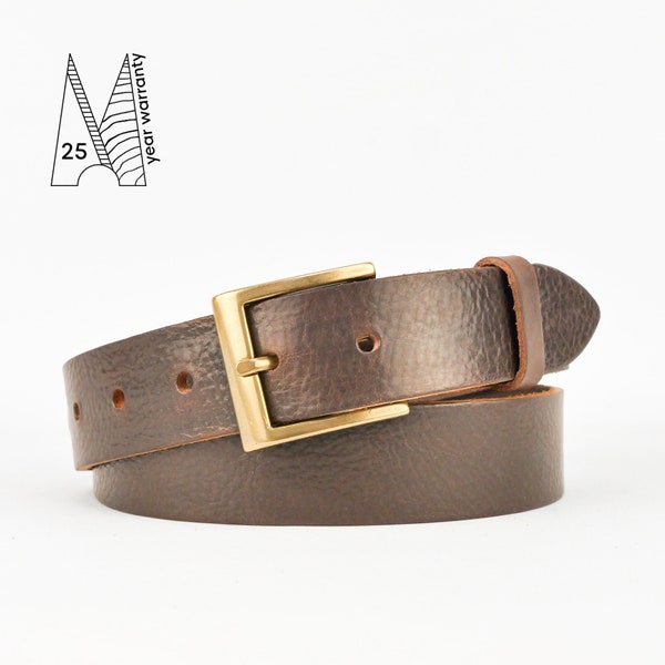 Brown Classic Leather Belt 1 1/4" // Brown Full Grain Leather Trouser Belt // 32mm // Mens Belt // Womens Belt