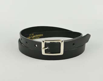 Vintage De Vecchi Woven Black Leather Belt Silver Buckle  display picture 3