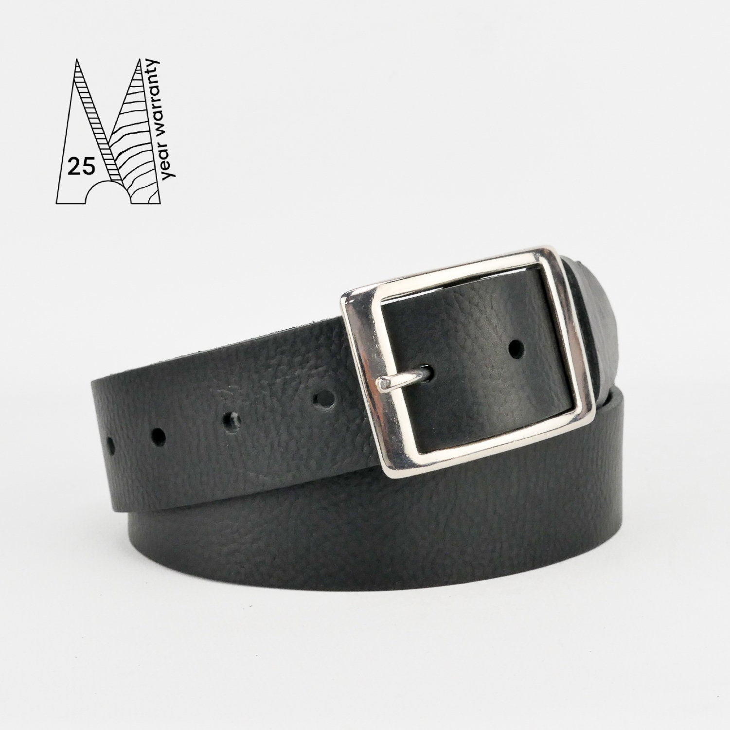 Black Full Grain Leather Belt 1 1/2 Wide Black Vegetable Tanned Leather  Jeans Belt 38mm 1.5 Unisex Belt 