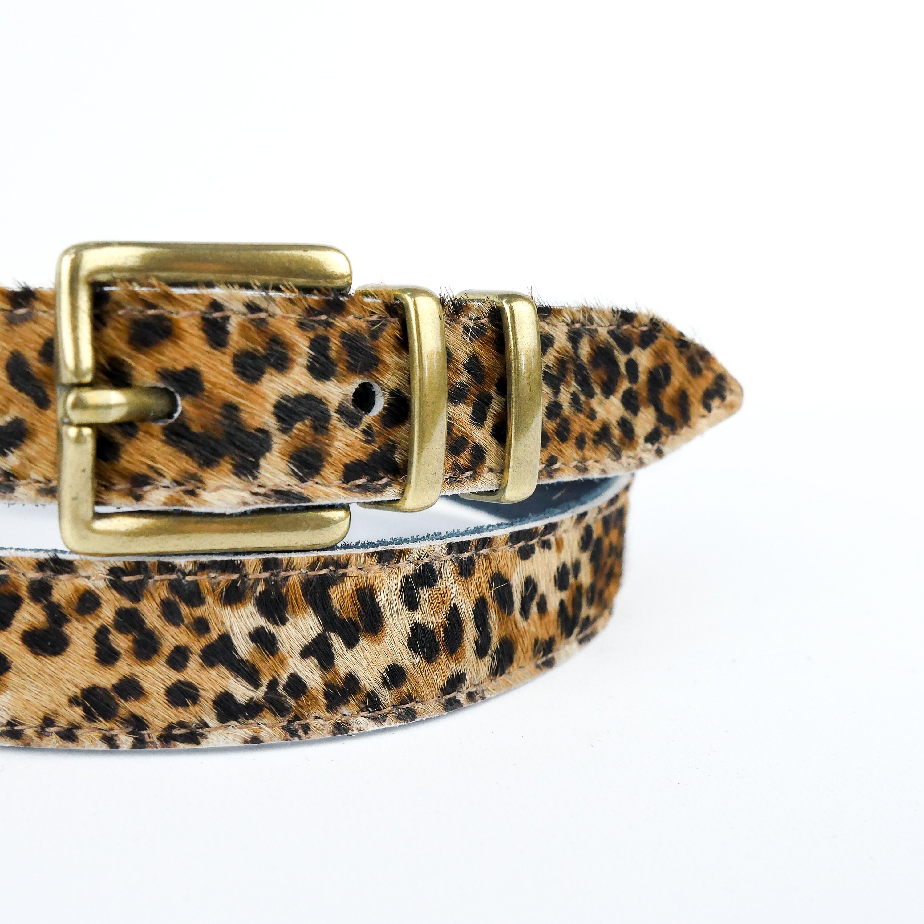 Leopard Print Belt // Handmade Leather Belt // 1 Wide // Etsy