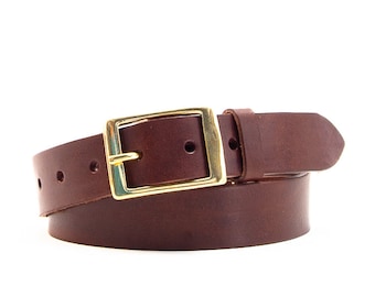 Brown Classic Leather Belt 1 1/4&quot; // Brown Full Grain Leather Trouser Belt // 32mm // Mens Belt // Womens Belt