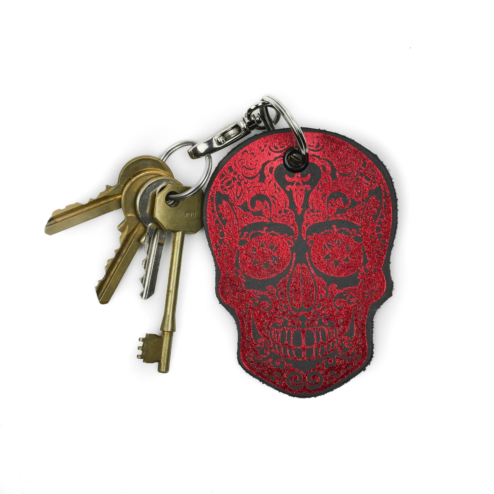 Human Skull Bag Charm Leather skull ornament Human Skull & Tassel Keychain Painted Skull Accessoires Sleutelhangers & Keycords Ritshangers Carved Leather Skull Charm Human skull 