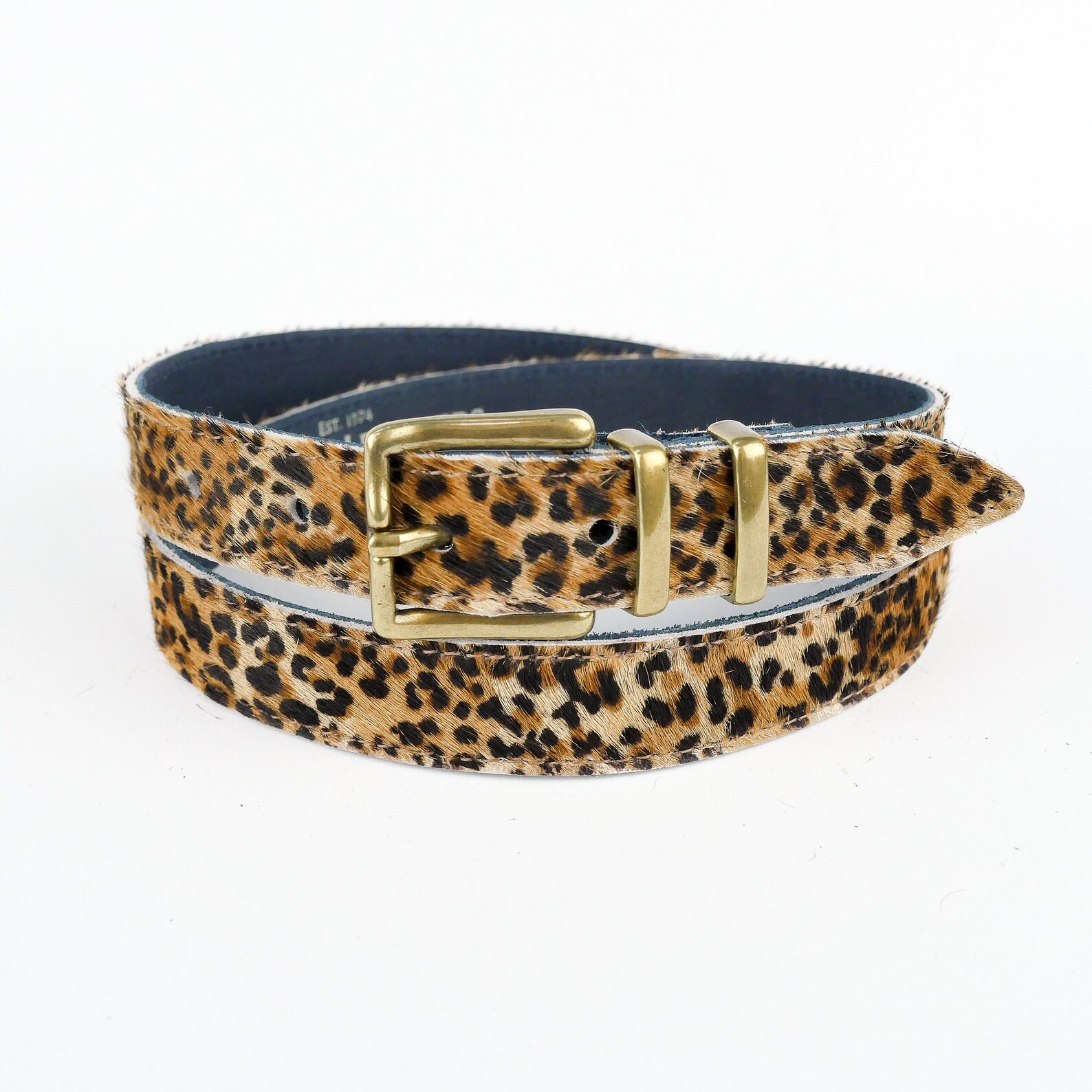 Leopard Print Belt // Handmade Leather Belt // 1 Wide // Etsy