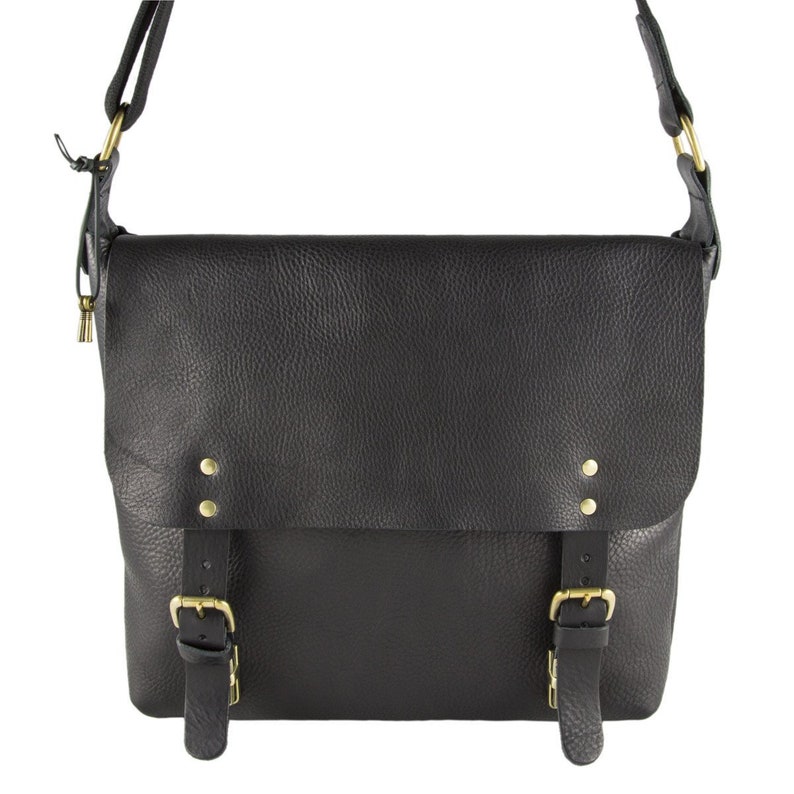 Black Leather Satchel Soft Leather Crossbody Bag Handmade Etsy UK