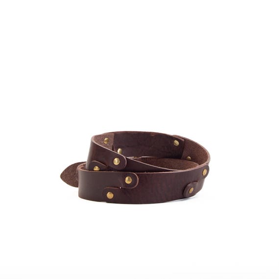 Sustainable Brown Leather Belt 1 1/2
