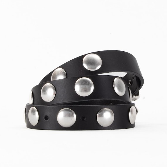 Black Leather Silver Stud Belt With Matching Metal Tip 1 Studded Belt 25mm Fashionable Leather Tip Belt Womens Black Leather Belt - Etsy Black Leather Silver Stud Belt With Matching Metal Tip 1 Studded Belt 25mm Fashionable Leather Tip Belt Womens Black Leather Belt - Etsy
