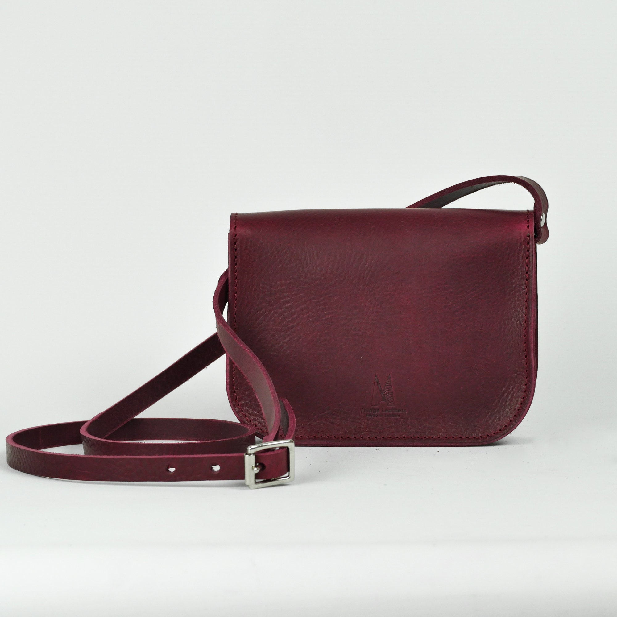 Leather crossbody bag Louis Quatorze Burgundy in Leather - 31113109