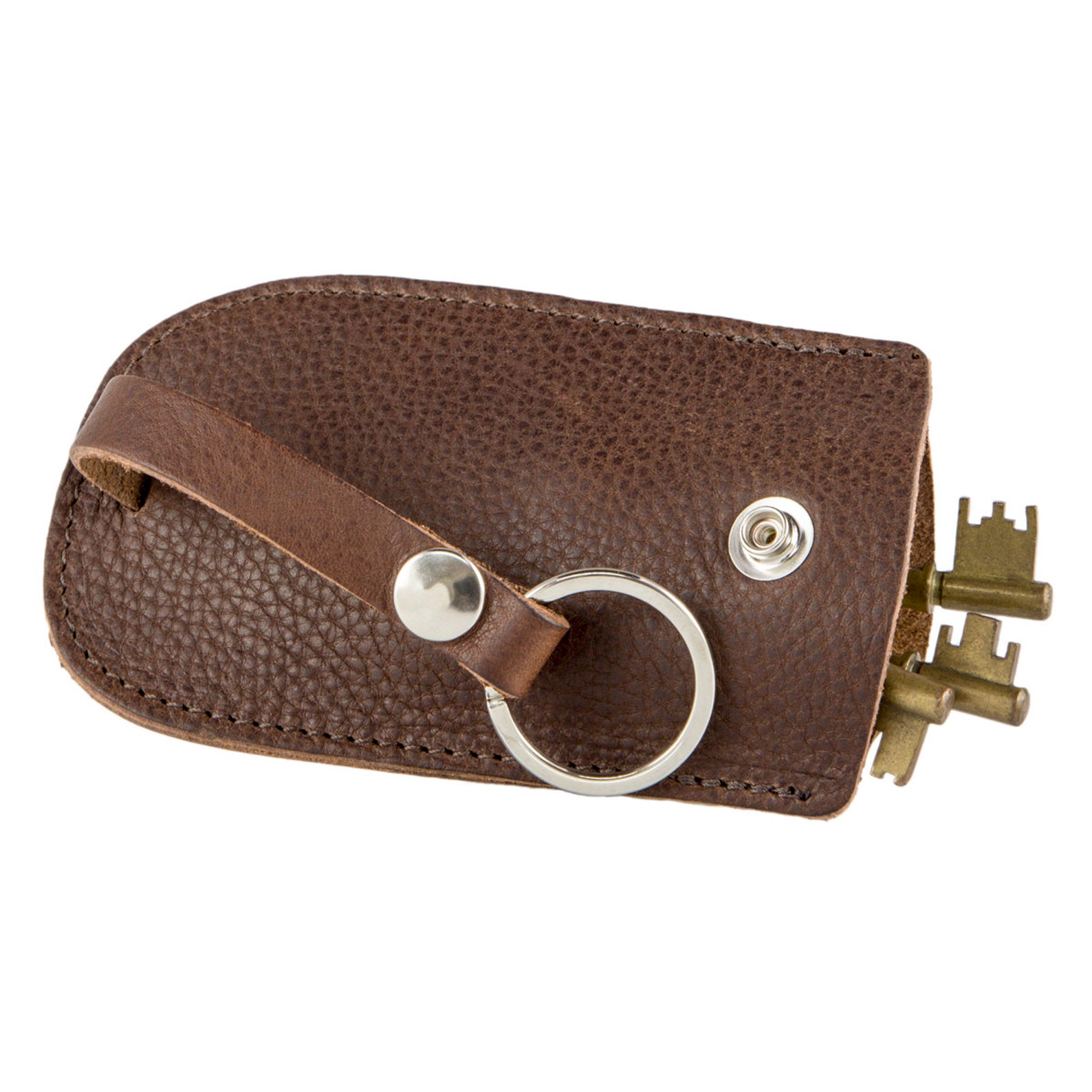 Brown Leather Bell Key Holder Etsy