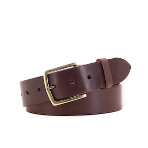 Brauner Ledergürtel 1 1/2&quot;/ // Brauner klassischer Hosengürtel // 38 mm // Herrengürtel // Damengürtel