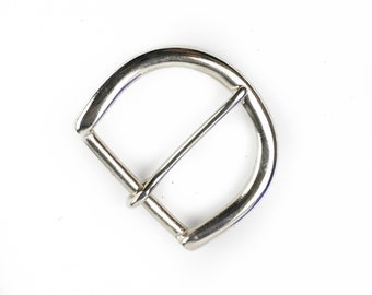 2&quot; Buckle Horseshoe // Spare Belt Buckle //  Half Round Buckle Replacement // Solid Brass Hardware