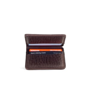 Cartera de cuero marrón / Cartera de cuero delgada / Made in London / Cartera de cuero sostenible imagen 7