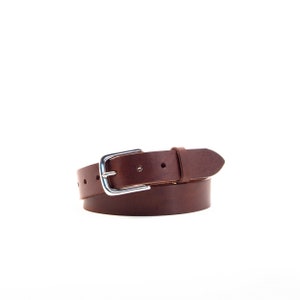 Brown Classic Leather Belt 1 1/4" // Brown Full Grain Leather Trouser Belt // 32mm // Mens Belt // Womens Belt