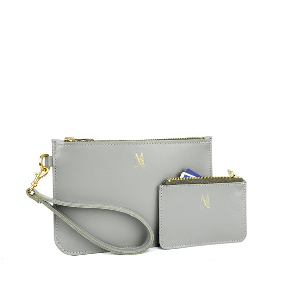 dove grey clutch bag