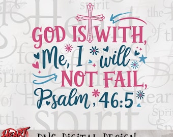Christian Png, Whimsical Bible Verse, Inspirational Design (Digital Download)