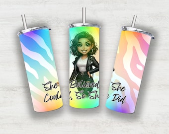 She Believed She Could So She Did PNG | Inspirational Feminine Clipart | Motivational Sublimation Design