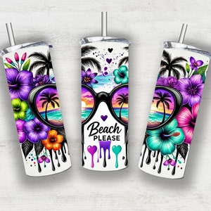 Beach Please Clipart | Summer Beach Designs | Digital Download PNG for Sublimation, Printable Vinyl, and Crafts